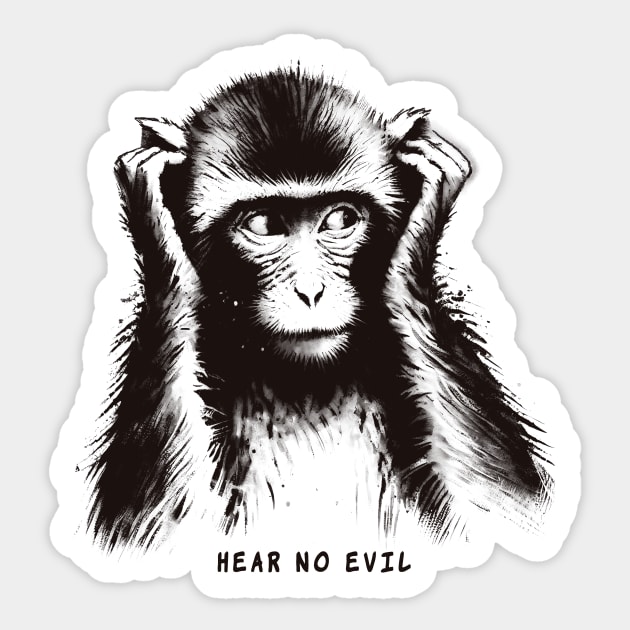 Hear no evil Sticker by CreativeSage